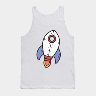 Rocket Cartoon Tank Top